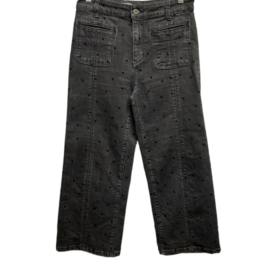 Anthropolo Pilcro and The Letterpress High-rise Cropped Wide-leg Jeans 27